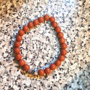 Handcrafted Ember Strength Red Jasper bracelet
